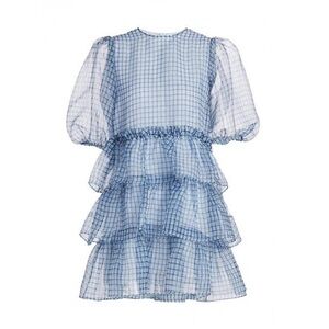 Ganni Organza Mini Dress in Heather Size 36 (US 4)